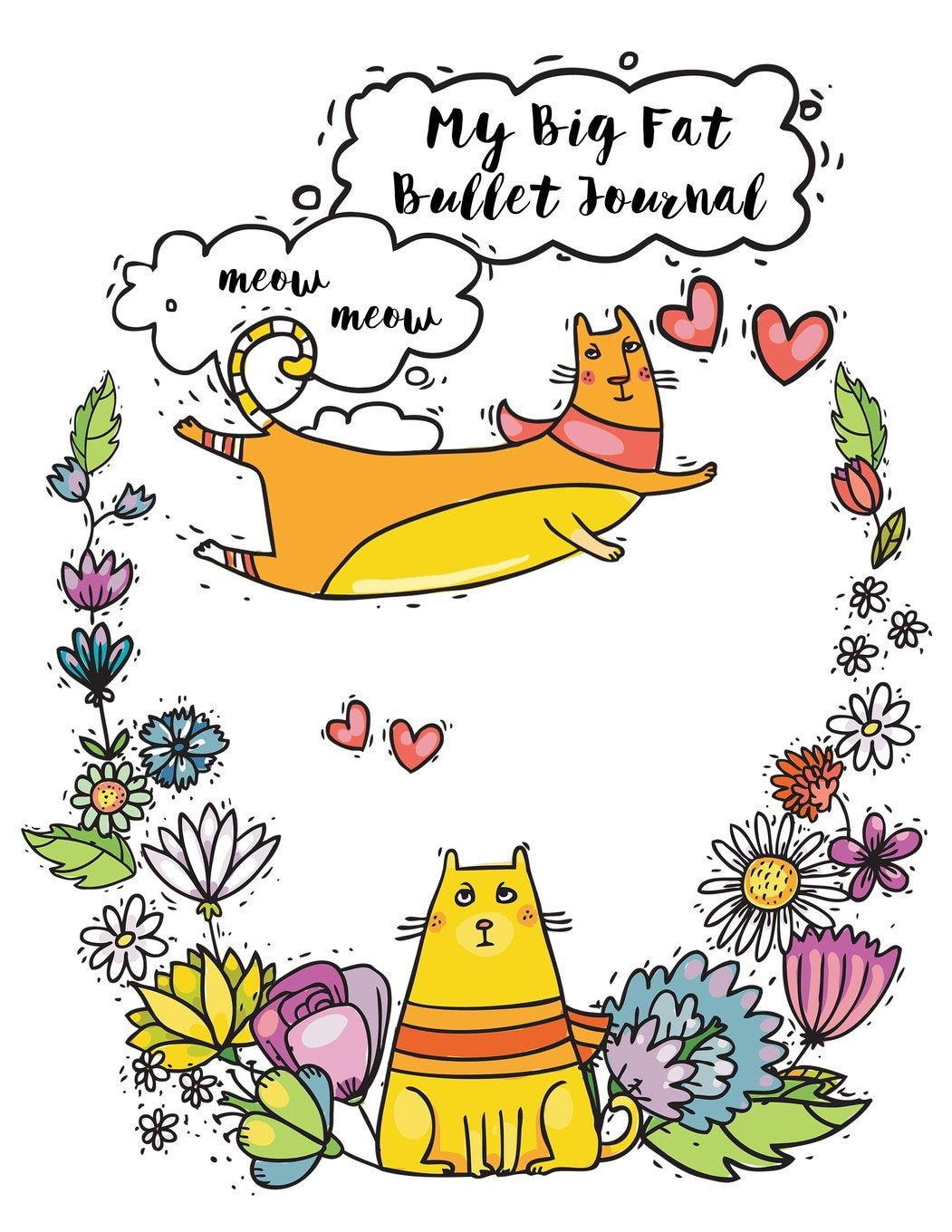 My Big Fat Bullet Journal For Cat Lovers Funny Flying Cartoon Cat 11: Jumbo Sized Dot Style Bullet Journal Notebook - 300 Plus Numbered Pages With 300 ... (Jumbo Dot Journal Series 3, Band 46) Books