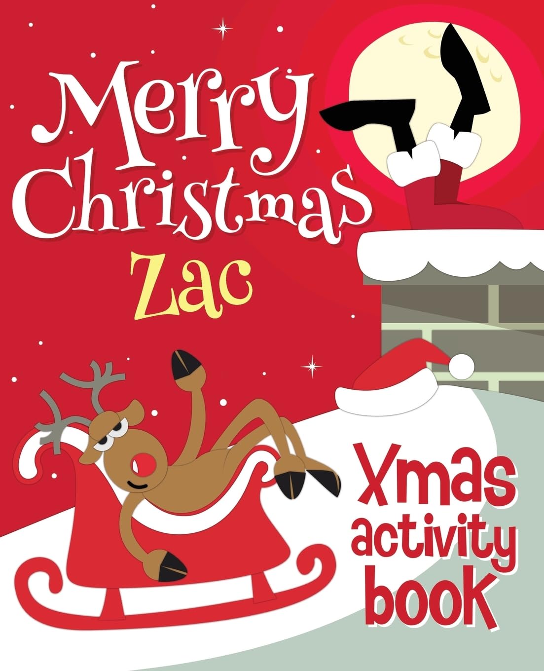 Merry Christmas Zac - Xmas Activity Book: (Personalized Children's Activity Book) Non-fiction