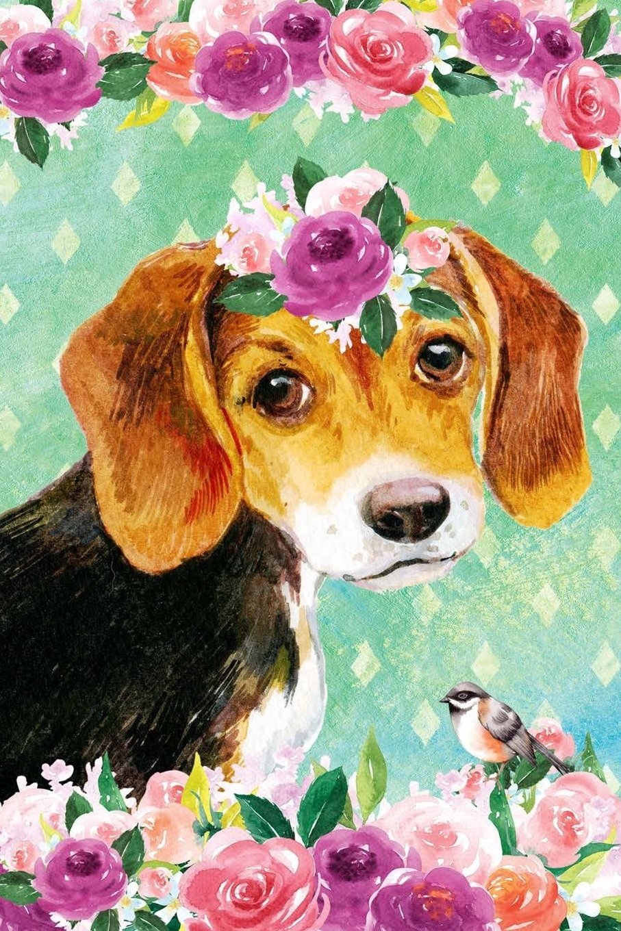 Journal Notebook For Dog Lovers Beagle Puppy In Flowers 2: 162 Lined and Numbered Pages With Index For Journaling, Writing, Planning and Doodling, For ... To Carry Size. (Handy Lined Journal, Band 18) Self-help