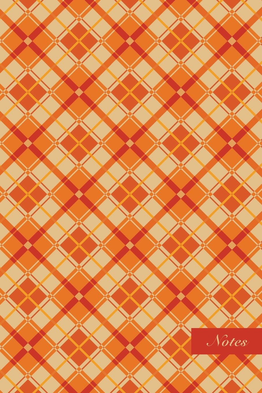 Notes: 6"x9" Unruled Blank Notebook Geometry Kaleidoscope Cross Check Pattern Cover. Matte Softcover Note Book Journal Mathematics