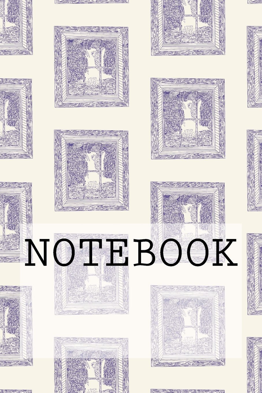 Notebook: Grot Window (Blue), Rydal Water, Lake District. Plain (6" x 9"): Plain Paper Notebook (Augmented Reality Colouring Books of Great Britain, Band 1) Architecture