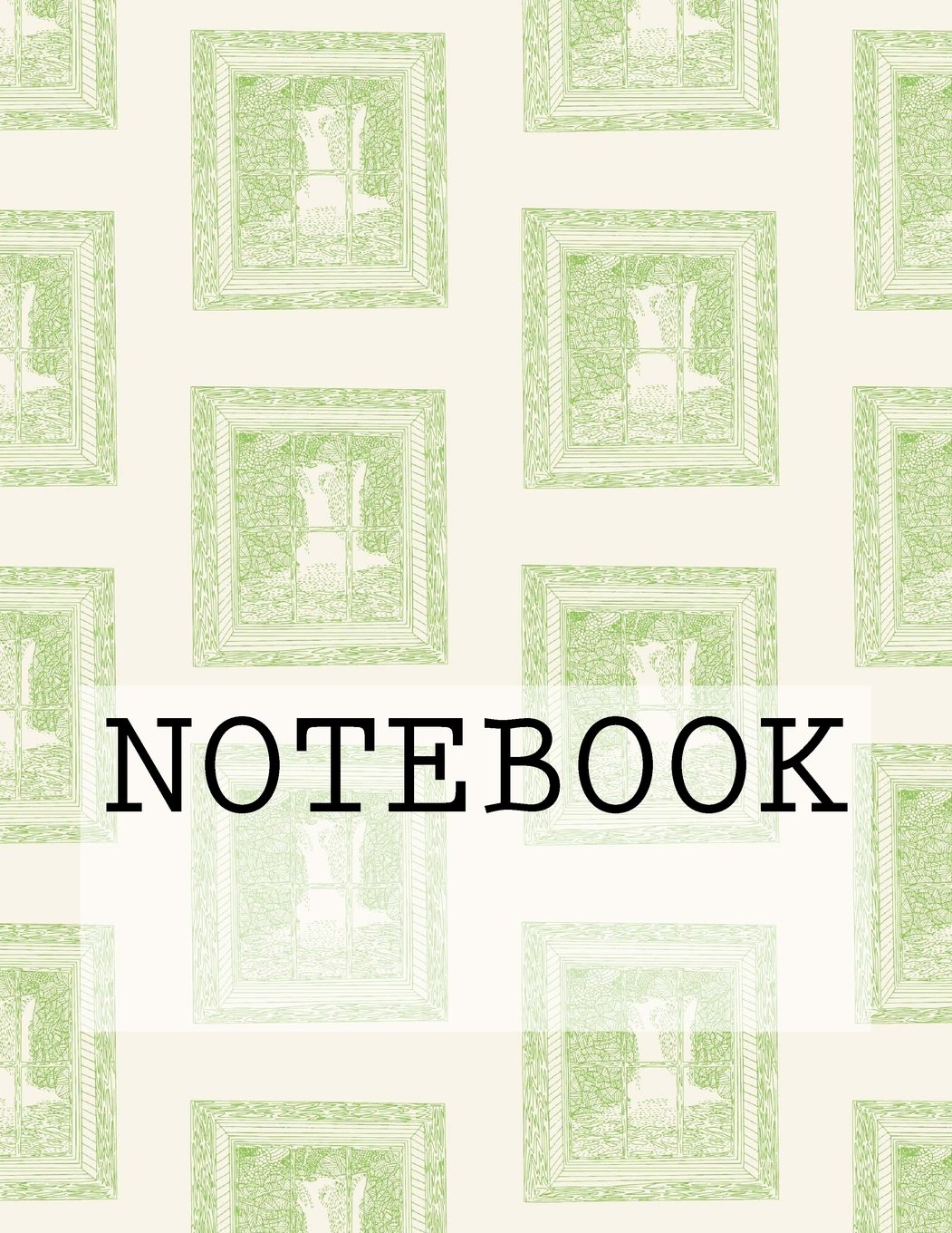 Notebook: Grot Window (Light Green): Lake District. Plain (8.5" x 11"): Plain Paper Notebook (Augmented Reality Colouring Books of Great Britain, Band 1) Travel
