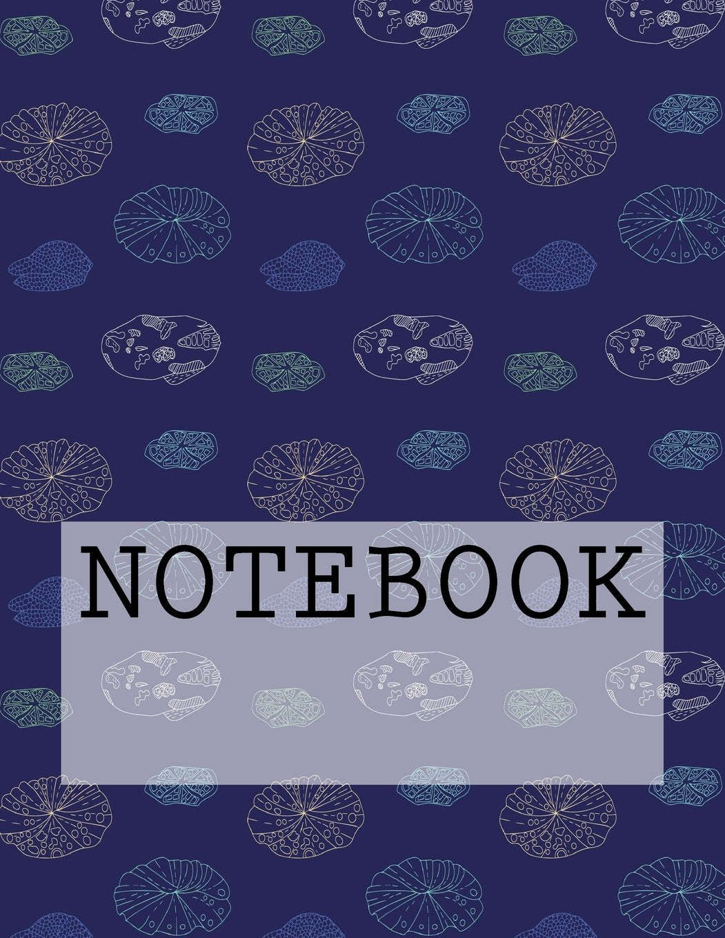 Notebook: Lily Pads (Blue), Rydal Water, Lake District. Ruled (8.5" x 11"): Ruled Paper Notebook (Augmented Reality Colouring Books of Great Britain, Band 1) Garden & Plants