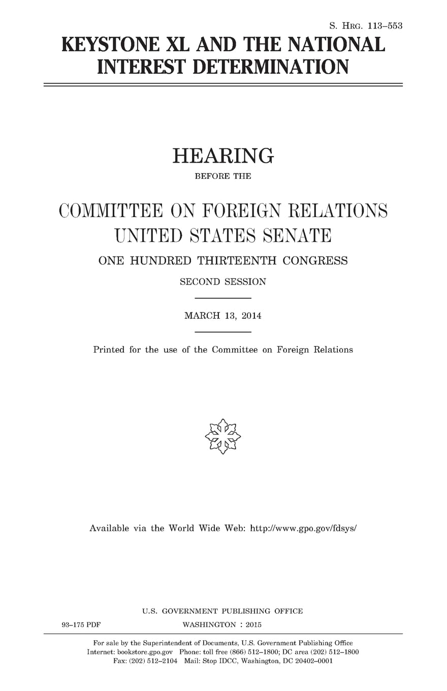 Keystone XL and the national interest determination Law