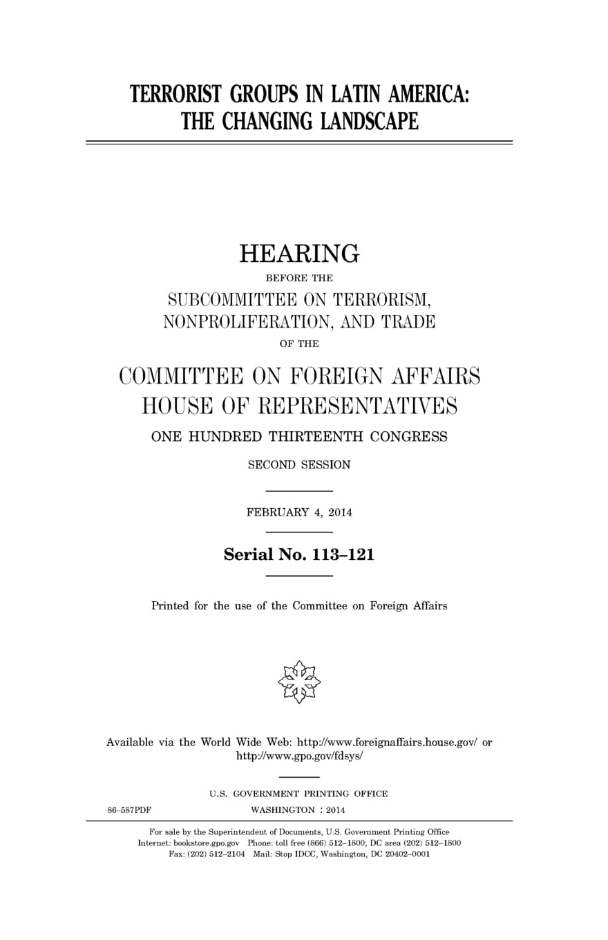 Terrorist groups in Latin America : the changing landscape Law