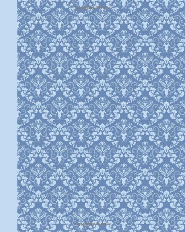 Sketchbook: Damask (Light Blue) 8x10 - BLANK JOURNAL WITH NO LINES - Journal notebook with unlined pages for drawing and writing on blank paper Lifestyle