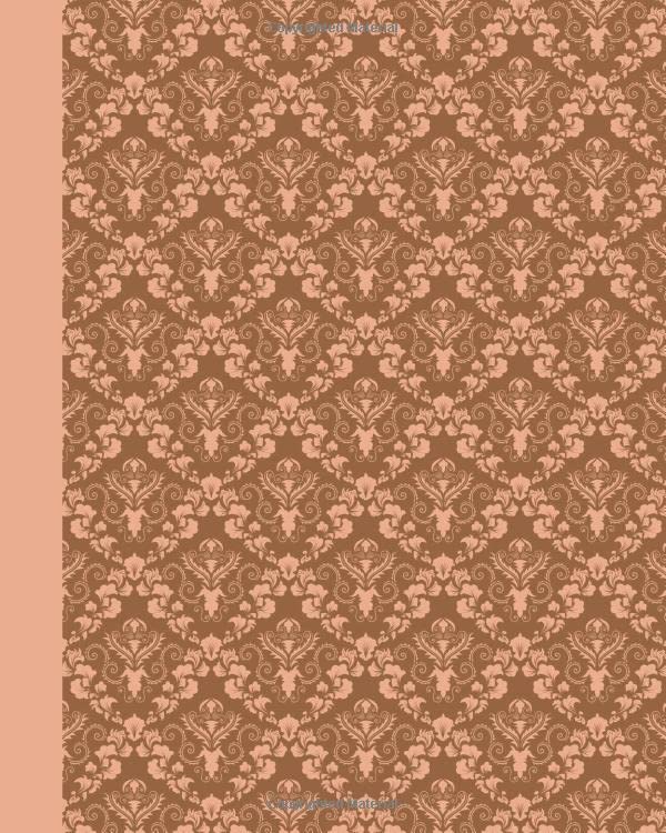 Sketchbook: Damask (Peach) 8x10 - BLANK JOURNAL WITH NO LINES - Journal notebook with unlined pages for drawing and writing on blank paper Lifestyle