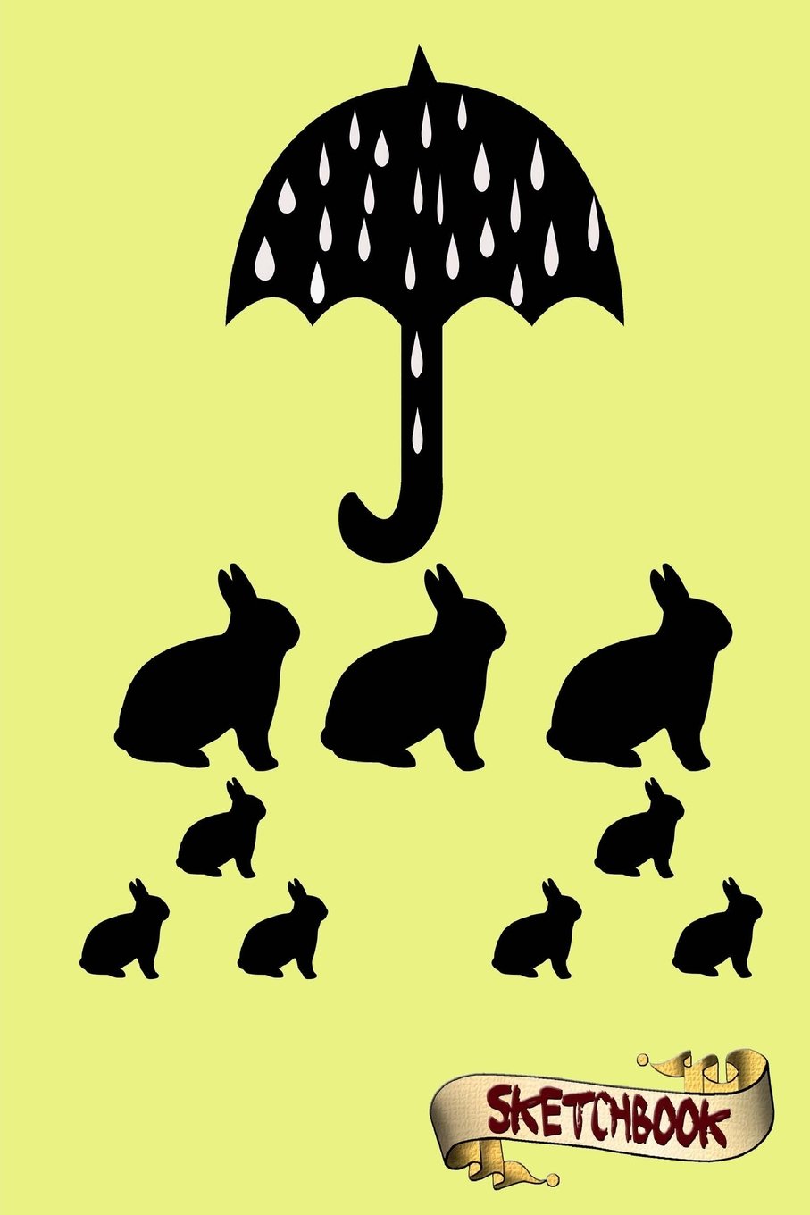 Sketchbook: Rabbits, bunny, Umbrella and rain, rodent,Journal, Drawing sketch Pad and blank Notebook gift for school kids, boys and girls, Children Animals Doodles Mathematics