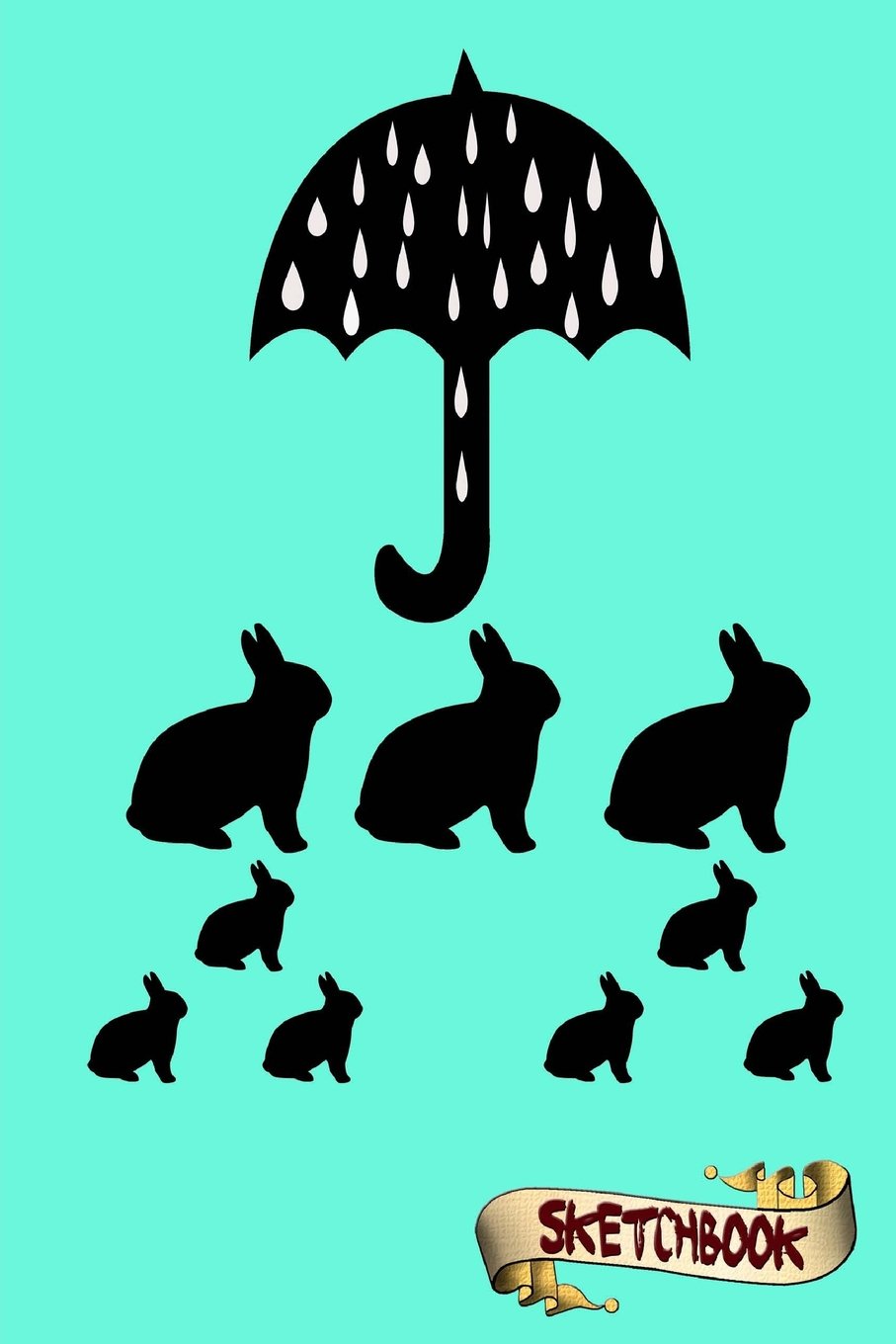 Sketchbook: Rabbit Bunny, Rabbit rain, Journal, Drawing sketch Pad and blank Notebook gift for school kids, boys and girls, Children Animals Doodles Mathematics