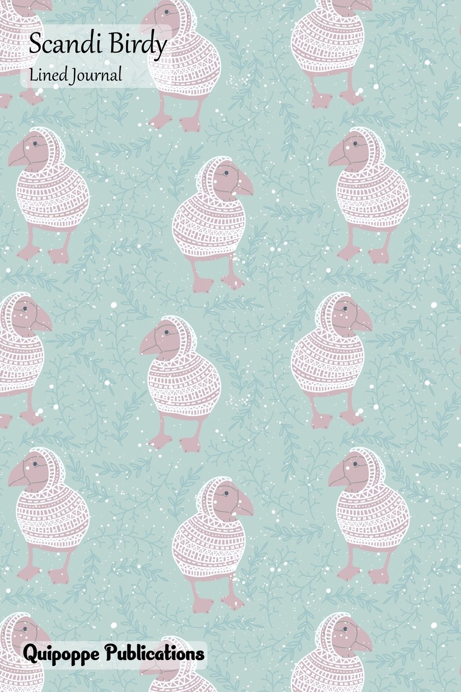 Scandi Birdy Lined Journal: Medium College Ruled Notebook With Scandi Birdy Cover Mathematics