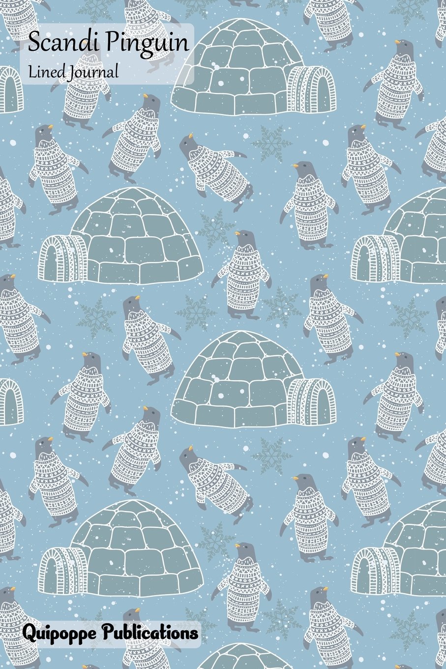 Scandi Pinguin Lined Journal: Medium College Ruled Notebook With Scandi Pinguin Cover Mathematics