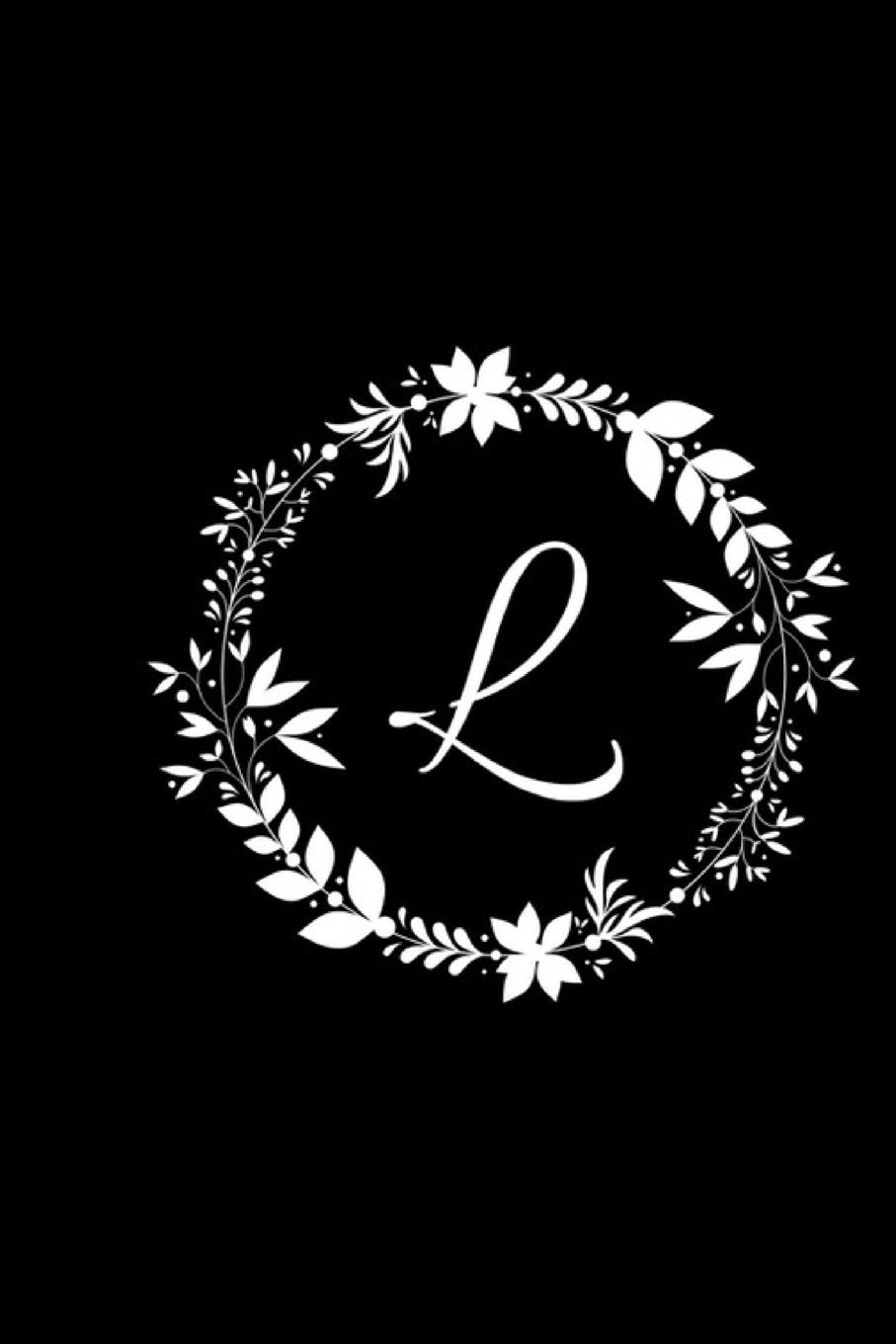 L: Black Floral / Monogram Initial 'L' Notebook:: (6 x 9) Diary, Daily Planner, Lined Daily Journal For Writing, 100 Pages, Soft Glossy Cover Media & Communication