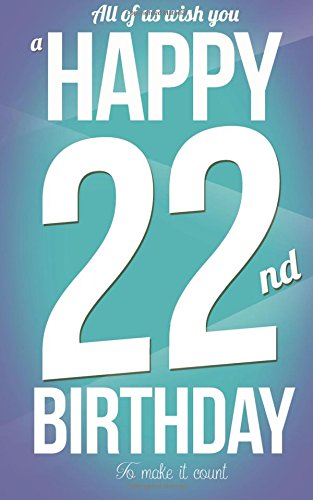 Happy birthday (22 years) - Guestbook card: Size M (5x8") book