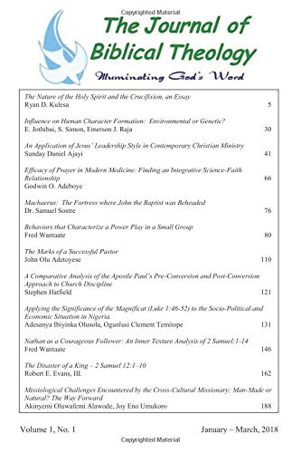 The American Journal of Biblical Theology. Volume 1. Number 1.: January - March, 2018 Religion & Esotericism