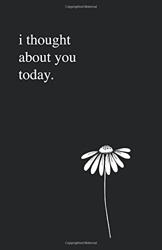 I Thought About You Today: 5.5" x 8.5" Lined Poetry Journal/Notebook/Diary (Black Cover Poetry Books) Lifestyle