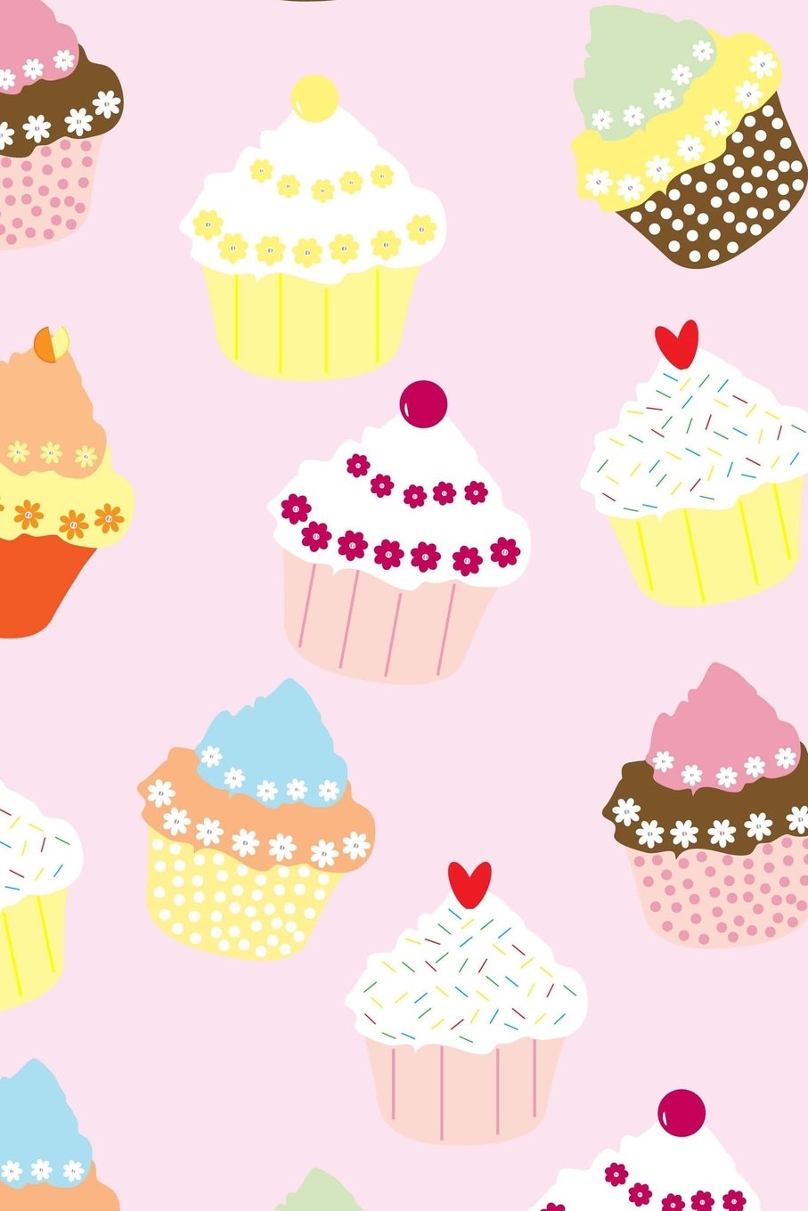 Cupcakes: 150 Lined Journal Pages / Diary / Notebook Featuring Yummy Illustrated Cupcakes Desert on the Cover Books