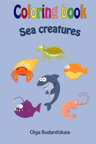 Coloring book: Coloring book for children. 24 illustration of cute cartoon sea animals. Parents & Children