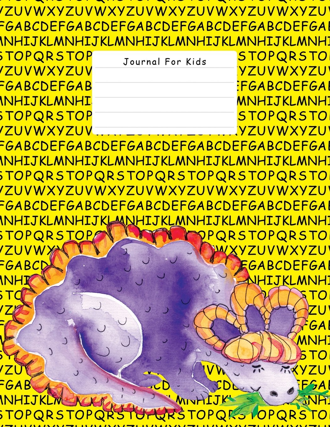 Journal For Kids: Yellow, Letters, Large Notebook For Kids, Wide Ruled 8.5 x 11 (Journals And Notebooks For Kids) Books