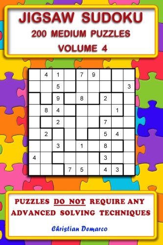 Jigsaw Sudoku: 200 Medium Jigsaw Sudoku Puzzles Volume 4 Leisure & Fun