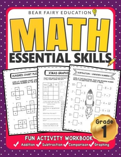 Math Essential Skills for Grade 1, Activity Workbook for Kids, Math Workbooks: math workbooks grade 1, 1st grade math workbooks, 1st grade workbooks (Education Workbook) Learning & Reference