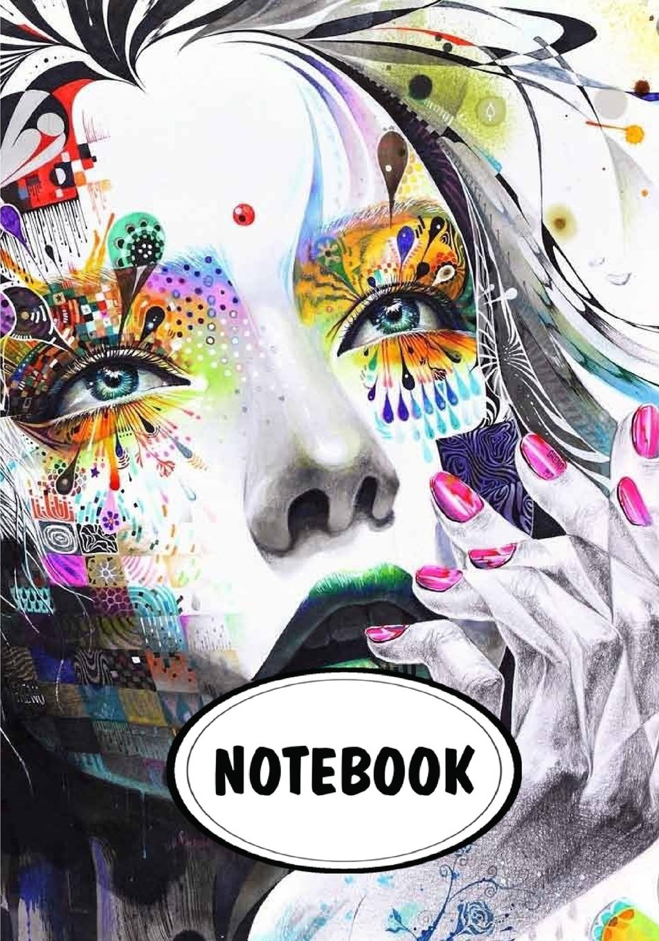 Notebook: Dot-Grid,Graph Grid,Lined,Blank Paper : Art girl 02 : Journal Diary, 110 pages, 7" x 10" (Notebook Journal) Lifestyle