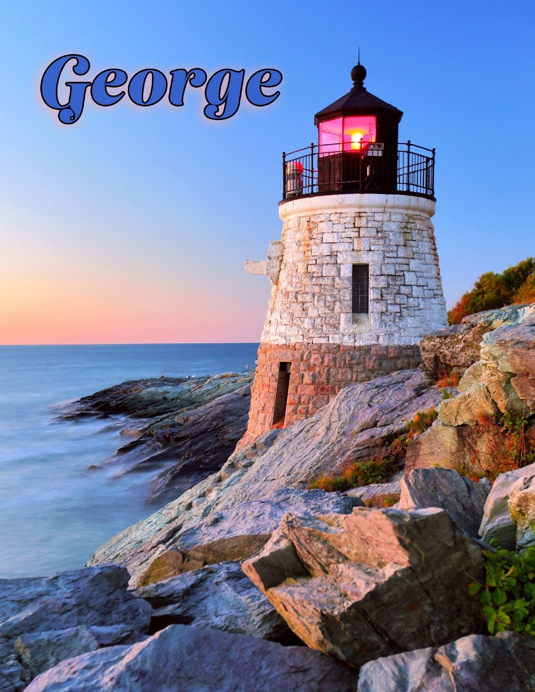 George: Personalized Address Book, Large Print, 8 1/2" x 11" book