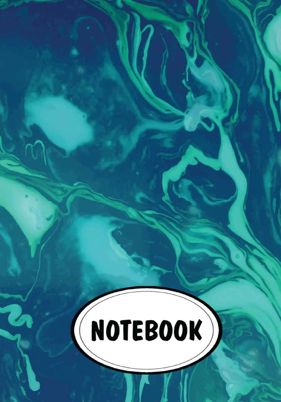 Product Image: Notebook: Dot-Grid,Graph Grid,Lined,Blank Paper : Green marble : Journal Diary, 110 pages, 7" x 10" (Notebook Journal)