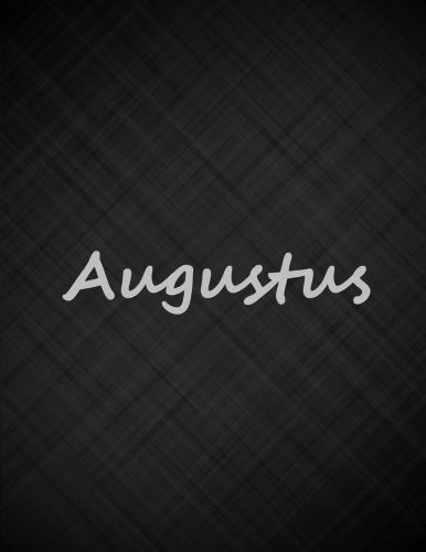 Augustus: 110 Pages 8.5x11 Inches Black Scatch Metal Journal Name Lettering, Journal Composition Notebook for All Books