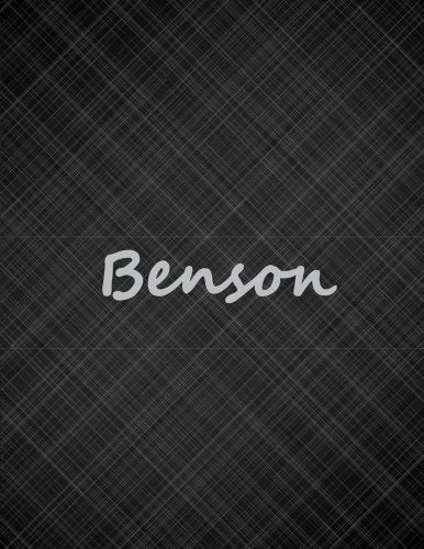 Benson: 110 Pages 8.5x11 Inches Black Scatch Metal Journal Name Lettering, Journal Composition Notebook for All Books