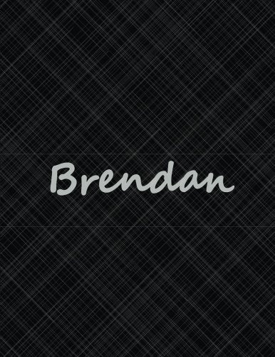 Brendan: 110 Pages 8.5x11 Inches Black Scatch Metal Journal Name Lettering, Journal Composition Notebook for All Books