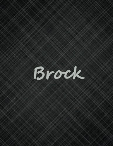 Brock: 110 Pages 8.5x11 Inches Black Scatch Metal Journal Name Lettering, Journal Composition Notebook for All Books