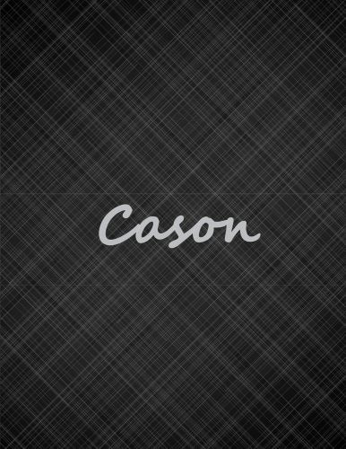 Cason: 110 Pages 8.5x11 Inches Black Scatch Metal Journal Name Lettering, Journal Composition Notebook for All Books