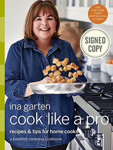 Cook Like a Pro: Ina Garten Signed Autograph Hardcover Recipes and Tips for Home Cooks Books