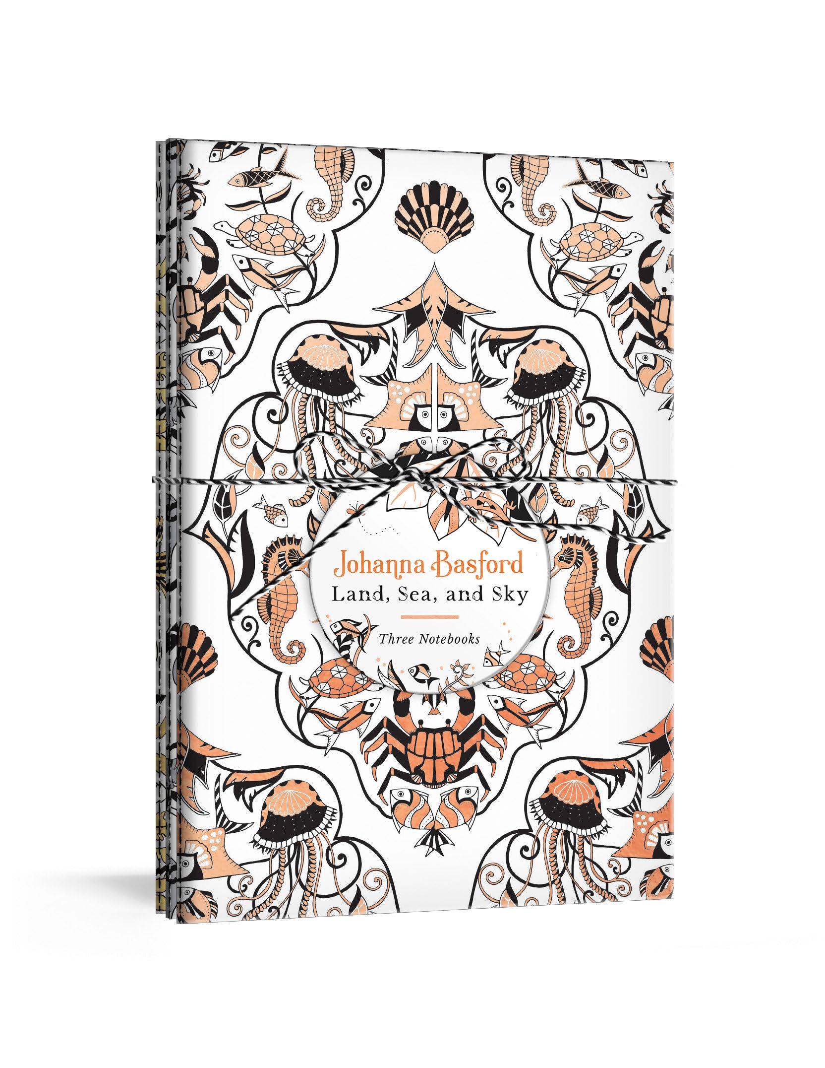 Johanna Basford Land, Sea, and Sky: Three Colorable Notebooks Media & Communication
