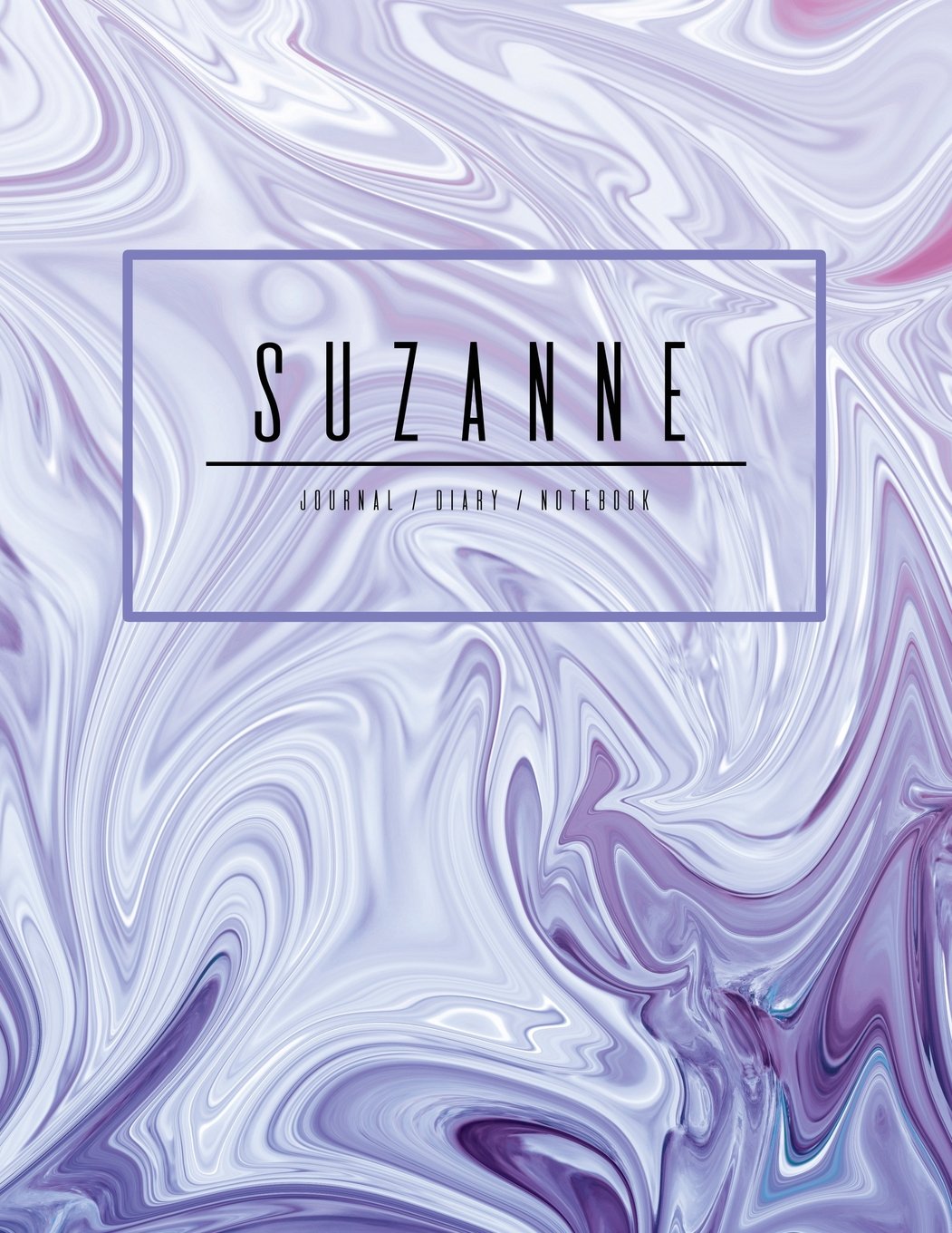 Suzanne Journal Diary Notebook: Electric Violet Purple Personalized Gift With Name, Large 8.5 x 11 Minimalist Marble Cover (Gift Journal For Women And Girls) Books