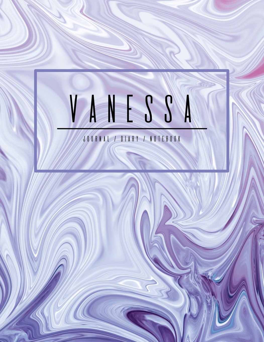 Vanessa Journal Diary Notebook: Electric Violet Purple Personalized Gift With Name, Large 8.5 x 11 Minimalist Marble Cover (Gift Journal For Women And Girls) Books