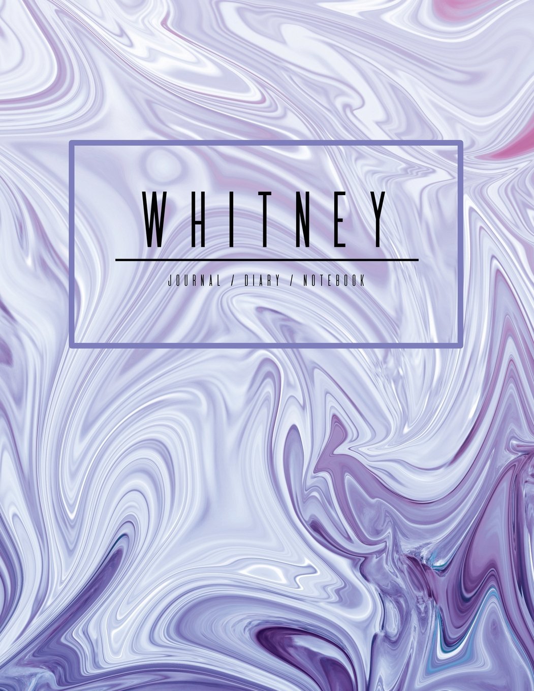 Whitney Journal Diary Notebook: Electric Violet Purple Personalized Gift With Name, Large 8.5 x 11 Minimalist Marble Cover (Gift Journal For Women And Girls) Books