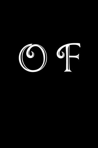 O F: Double Monogram Journal, 100 Pages, 6x9 Inches, Black Glossy Cover Self-help