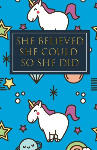 She Believed She Could So She Did: Bullet Grid Journal, Dot Grid Matrix Notebook Planner Paper, 5.5 X 8.5 inch, Professionally Designed Hand Lettering Concepting Business, Finance & Career