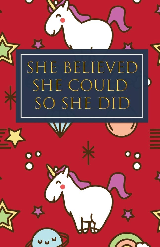 She Believed She Could So She Did: Bullet Grid Journal, Dot Grid Matrix Notebook Planner Paper, 5.5 X 8.5 inch, Professionally Designed Hand Lettering Concepting Business, Finance & Career