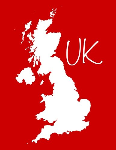 UK - Red 101 - Lined Notebook with Margins - 8.5X11: 101 Pages, 8.5 x 11, Medium Ruled, Journal, Soft Cover Travel