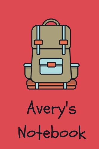 Avery's Notebook: Compass Cover 6x9" 100 lined blank pages personalized journal/notebook/drawing notebook for Avery Books