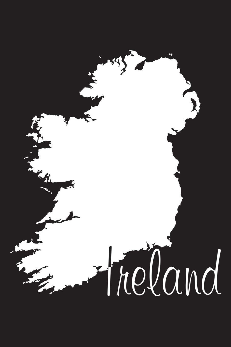 Ireland - Black 101 - Lined Notebook with Margins - 6X9: 101 Pages, Medium Ruled, 6 x 9 Journal, Soft Cover book