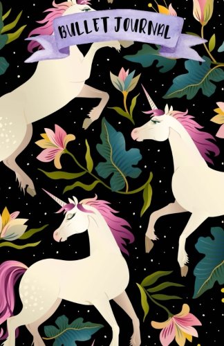 Bullet Journal: A5 Licorne - 120 pages - couverture souple "glossy" - Pointillés - Dot point, bullet journal, dot grid, planner, planning, organizer, journal, Licornes, Bujo Learning & Reference