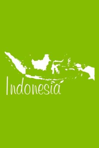 Indonesia - Lime Green 101 - Lined Notebook with Margins - 6X9: 101 Pages, Medium Ruled, 6 x 9 Journal, Soft Cover Travel