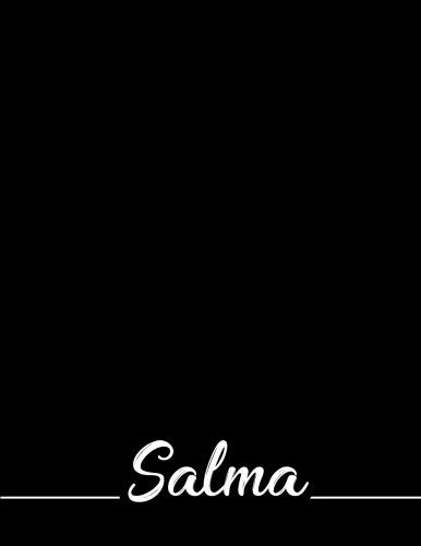 Salma: 110 Pages 8.5x11 Inches Black Pastel Design Journal with Lettering Name, Journal Composition Notebook for Girl Books
