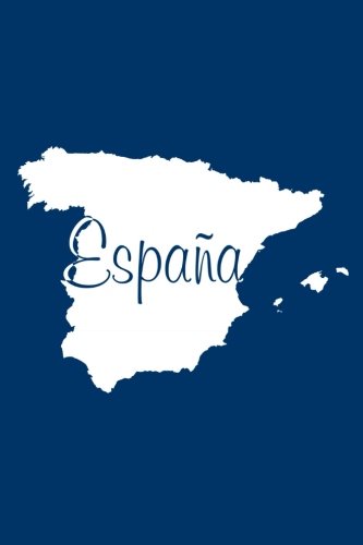 Espana - Navy Blue 101 - Lined Notebook with Margins - 6X9: 101 Pages, Medium Ruled, 6 x 9 Journal, Soft Cover Travel