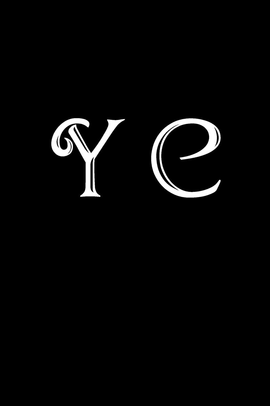 Y C: Double Monogram Journal, 100 Pages, 6x9 Inches, Black Glossy Cover book