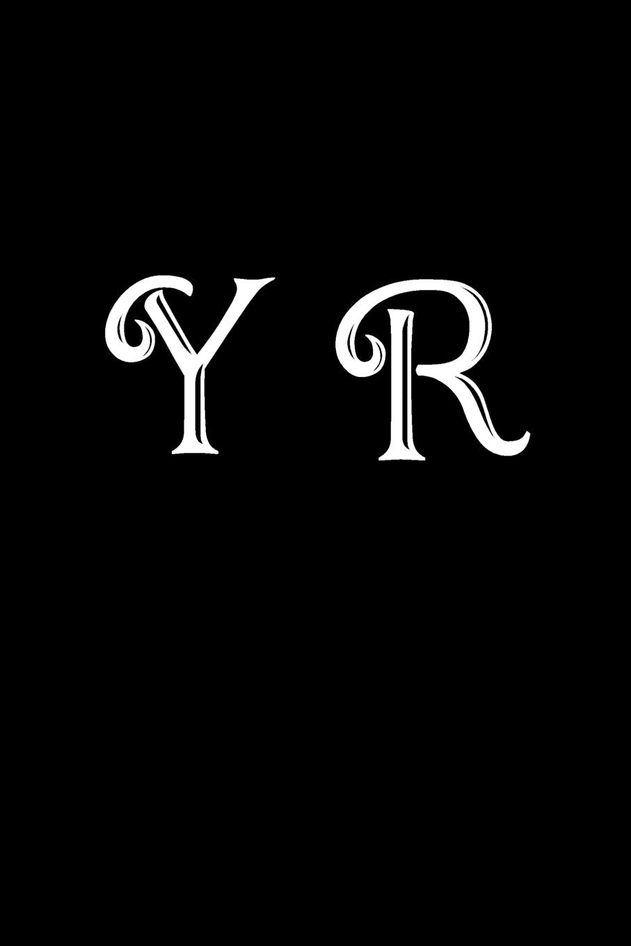 Y R: Double Monogram Journal, 100 Pages, 6x9 Inches, Black Glossy Cover Self-help