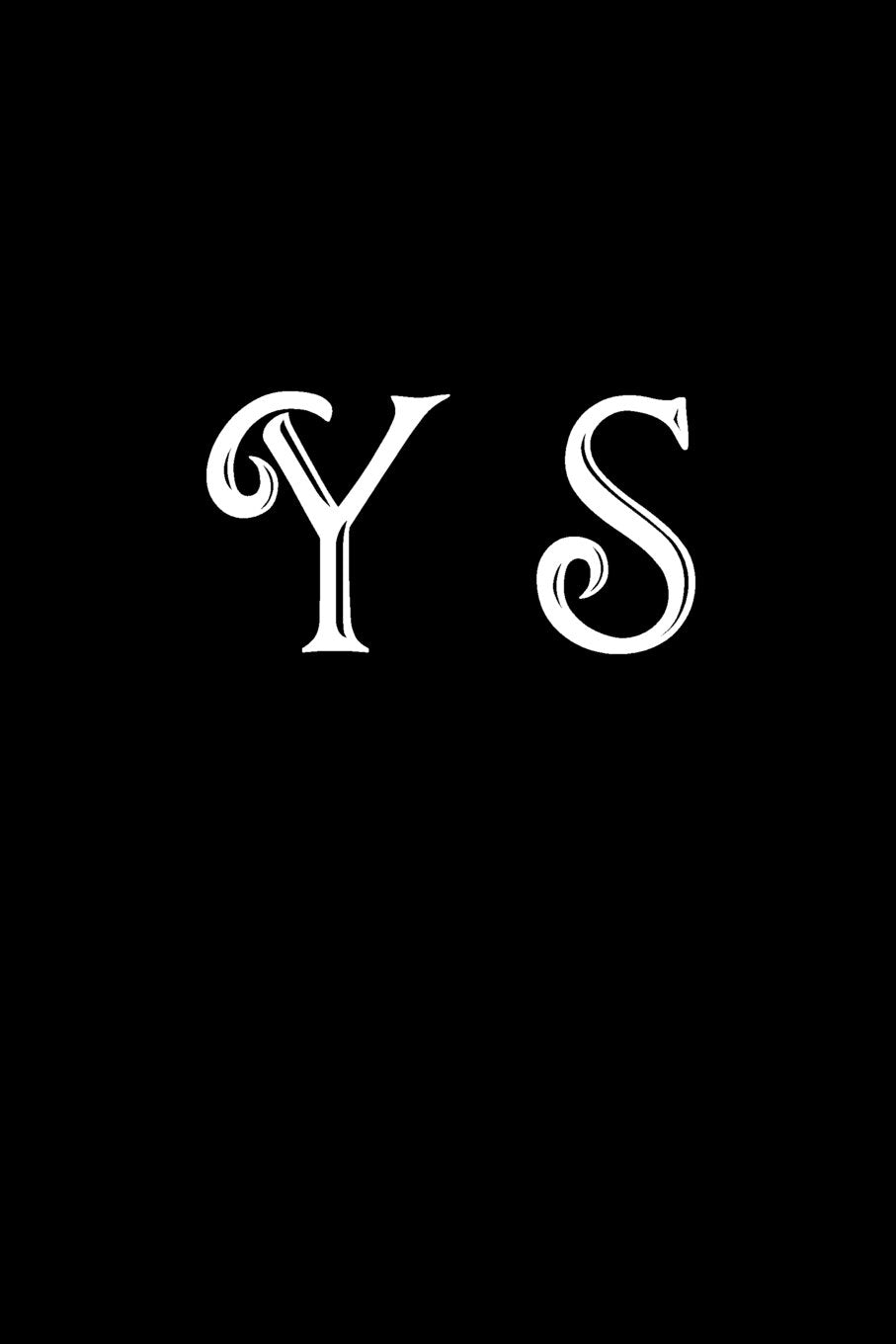 Y S: Double Monogram Journal, 100 Pages, 6x9 Inches, Black Glossy Cover Self-help